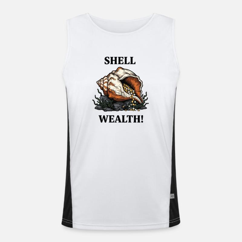 Shell Wealth Shell Pearls Wealth Men's Functional Contrast Tank Top 