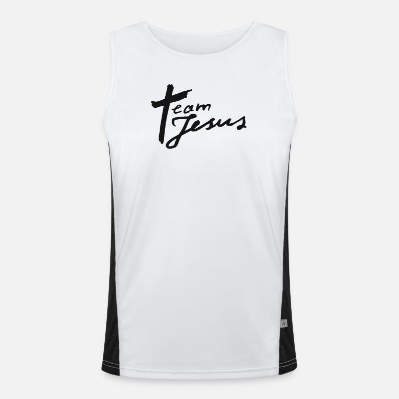 Team Jesus Funktionelles Kontrast-Tank Top für Männer 