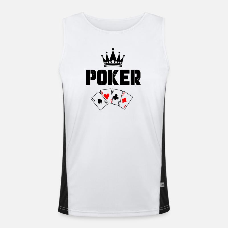 Poker Cards Men's Functional Contrast Tank Top 