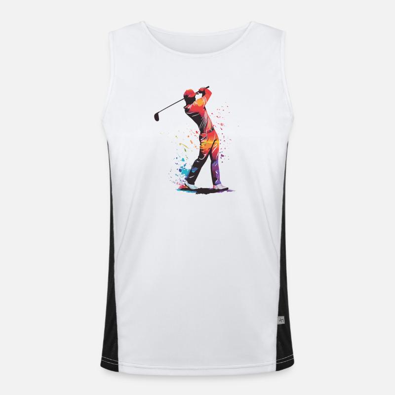 Silhouette de golfeur Débardeur respirant contrasté Homme 