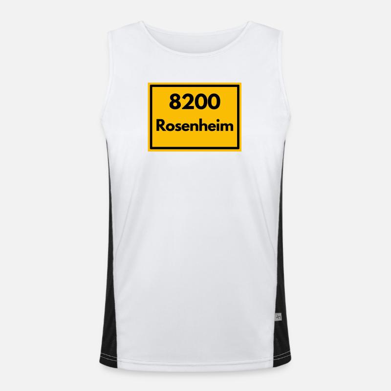 ANCIEN CODE POSTAL RETRO 8200 ROSENHEIM Débardeur respirant contrasté Homme 