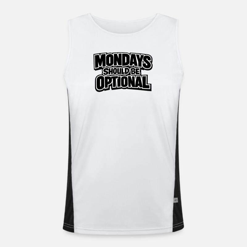 Mondays should be optional Funktionelles Kontrast-Tank Top für Männer 