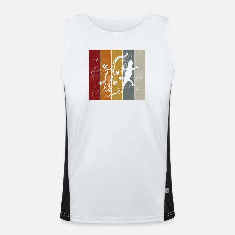 Gecko Color Stripes Men's Functional Contrast Tank Top 
