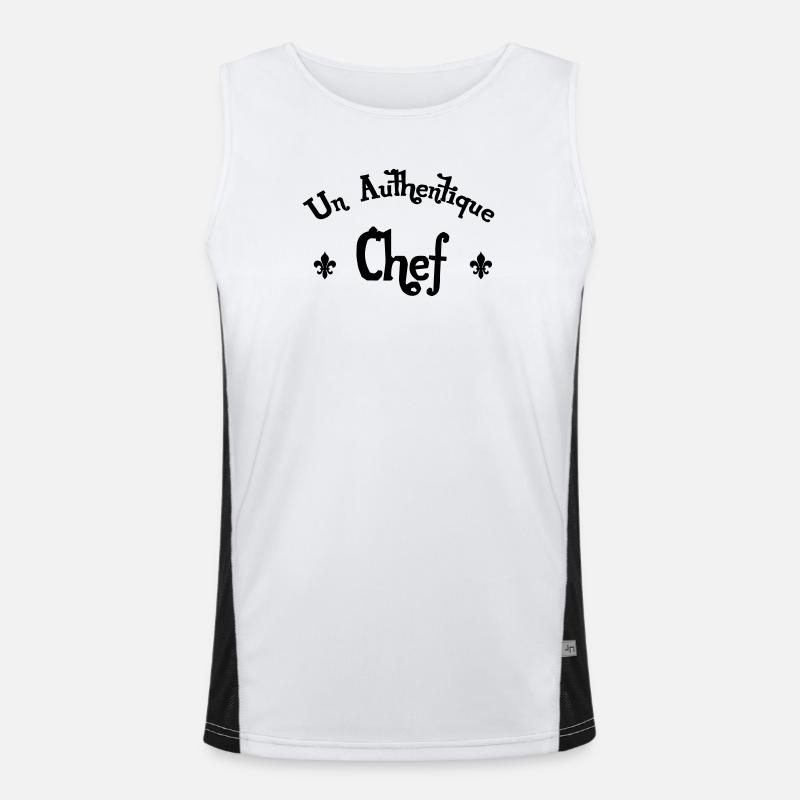 Authentischer Koch Funktionelles Kontrast-Tank Top für Männer 