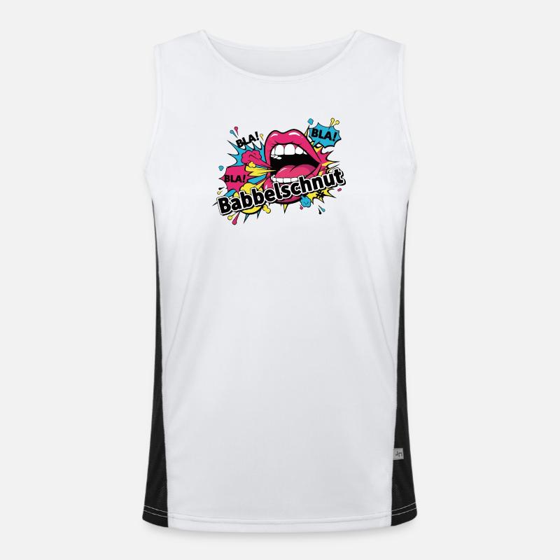 Babbelschnut - badisches Sprichwort Dialekt Funktionelles Kontrast-Tank Top für Männer 