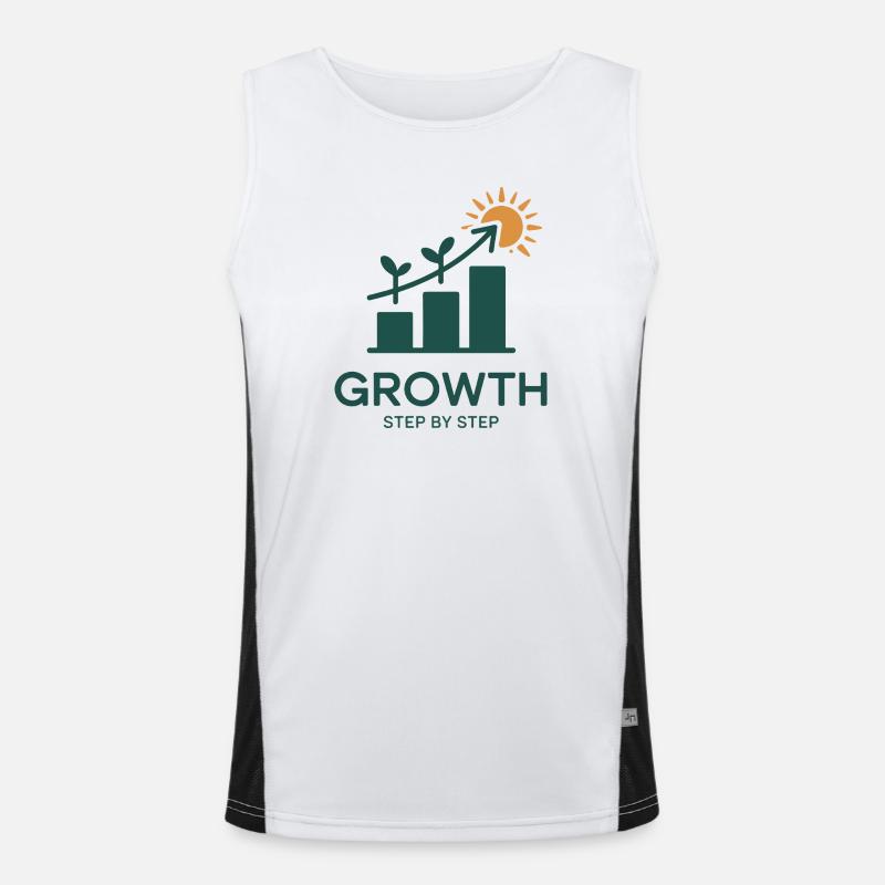 Growth Step by Step – Success & Growth Men's Functional Contrast Tank Top 
