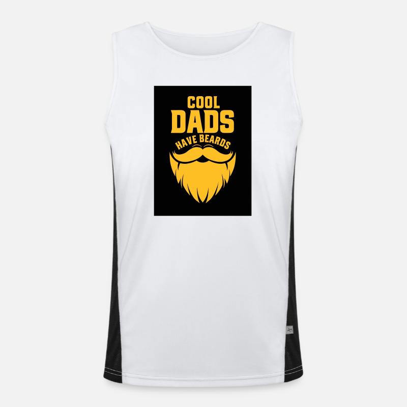 Cool Dads Have Beards Funktionelles Kontrast-Tank Top für Männer 