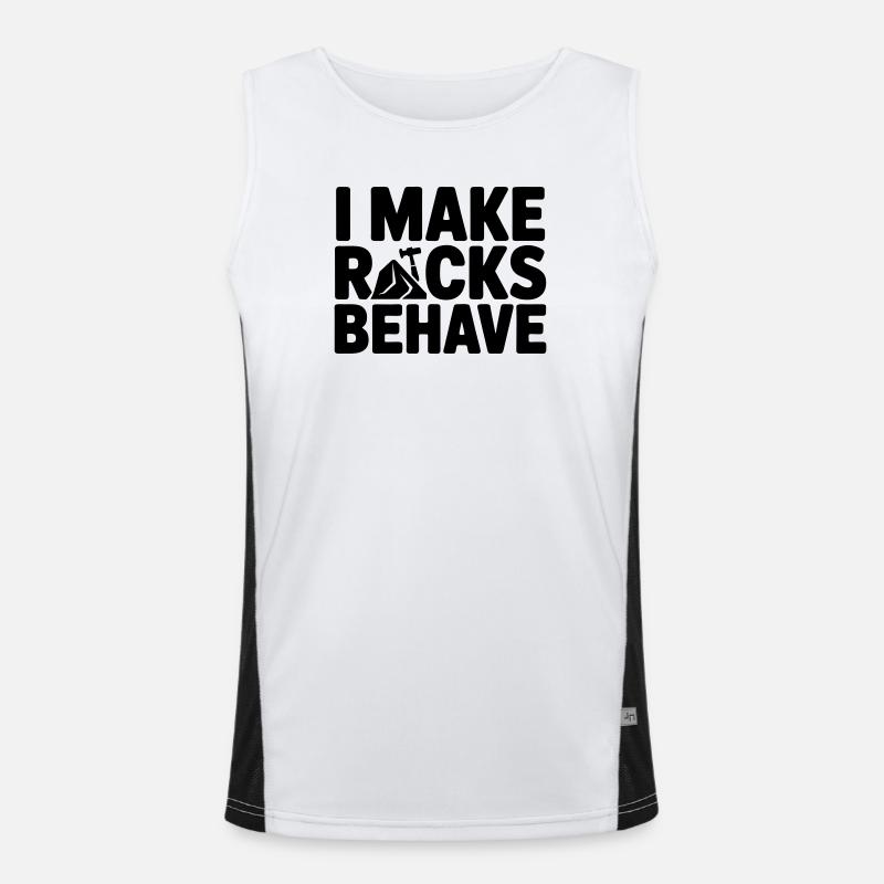 Stonemason funny saying Men's Functional Contrast Tank Top 