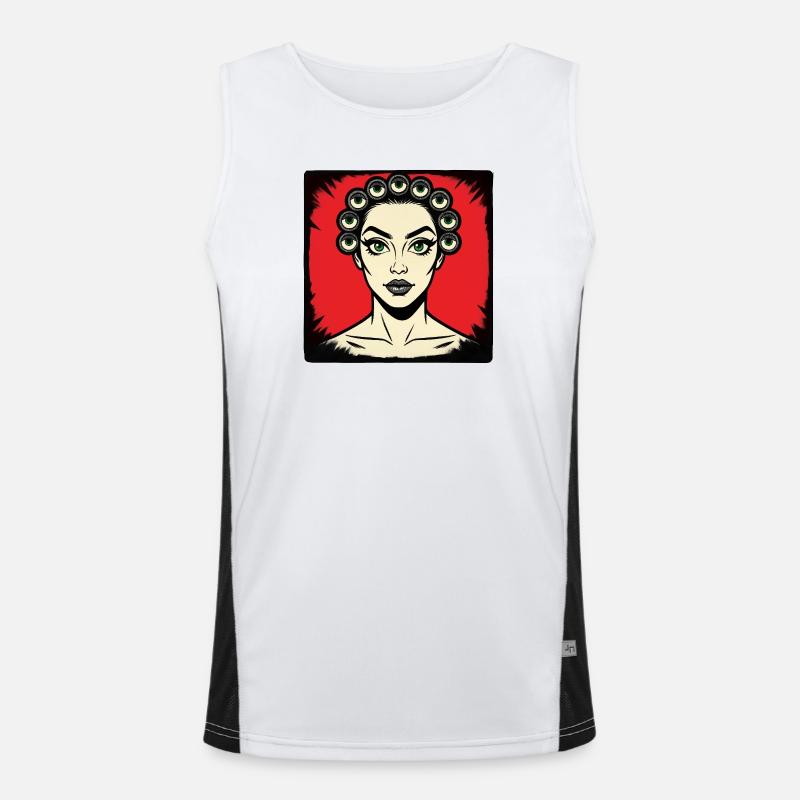 ICH SEHE DICH – nette Leute Funktionelles Kontrast-Tank Top für Männer 