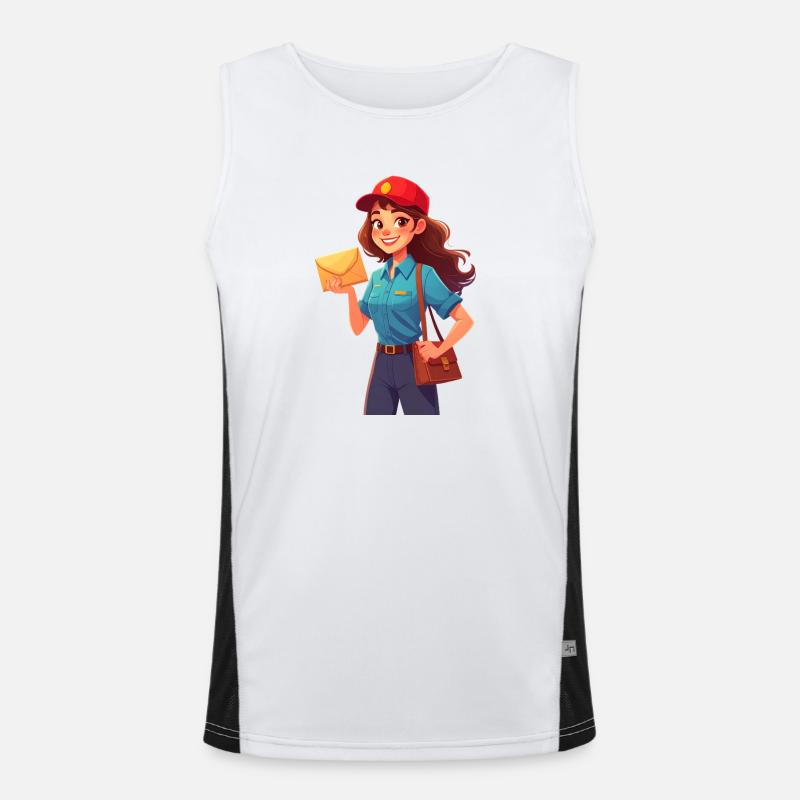 Postbotin / Briefträgerin Funktionelles Kontrast-Tank Top für Männer 