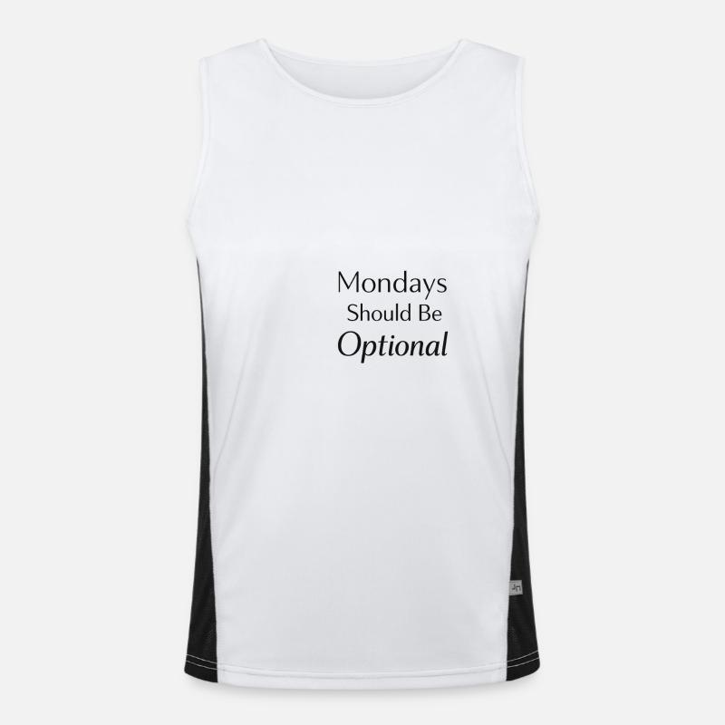 Monday should be optional  Funktionelles Kontrast-Tank Top für Männer 