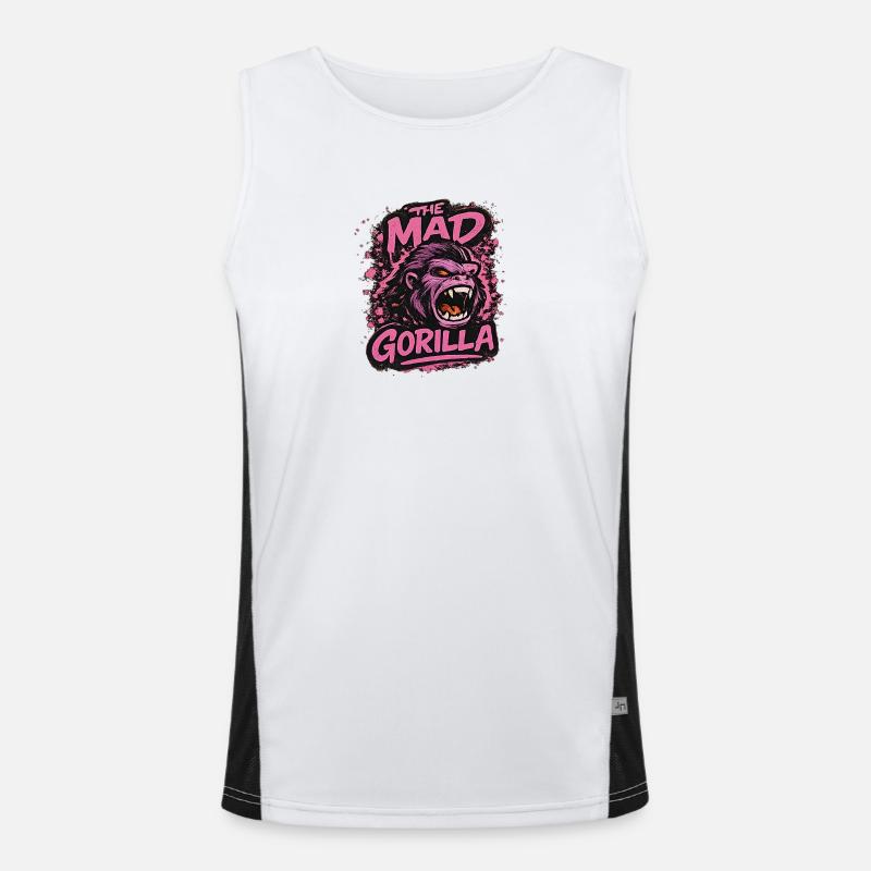 The angry gorilla Men's Functional Contrast Tank Top 