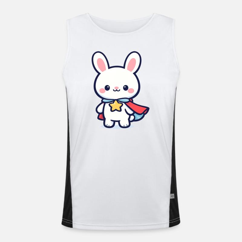Miniheld Hase – Superhase Funktionelles Kontrast-Tank Top für Männer 