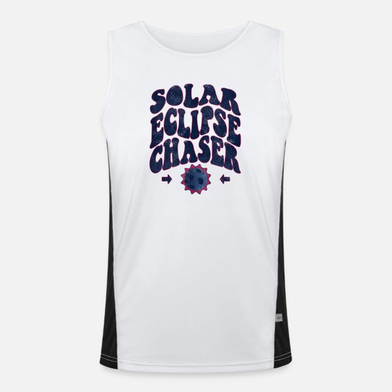 Solar eclipse chaser Men's Functional Contrast Tank Top 