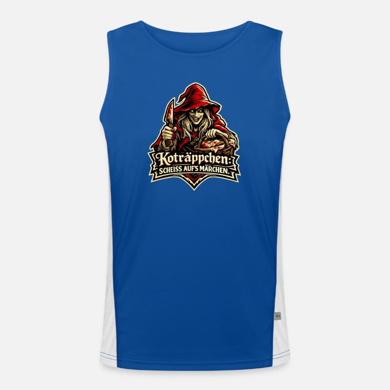 Rotkäppchen (Koträppchen) Parodie: Scheiß Märchen Funktionelles Kontrast-Tank Top für Männer 