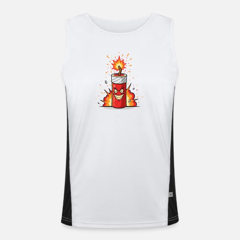 Wütende Knalldose Comic Funktionelles Kontrast-Tank Top für Männer 