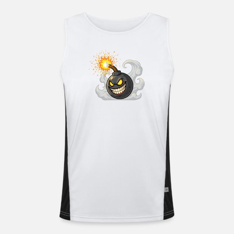 Angry Cartoon Bombshell Men's Functional Contrast Tank Top 
