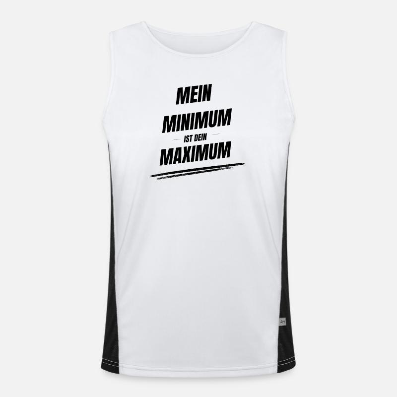 Mein Minimum ist Dein Maximum Funktionelles Kontrast-Tank Top für Männer 