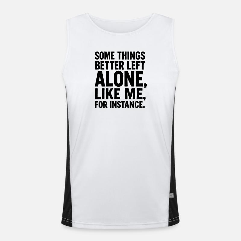 Lustiger Spruch Introvertierte Nerds Geschenkidee Funktionelles Kontrast-Tank Top für Männer 