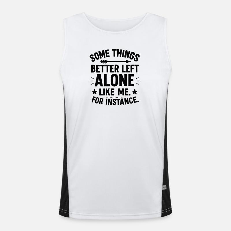 Lustiger Spruch Introvertierte Nerds Geschenkidee Funktionelles Kontrast-Tank Top für Männer 