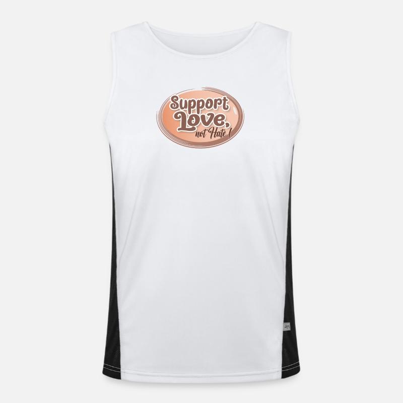 Support Love, Not Hate Men's Functional Contrast Tank Top 