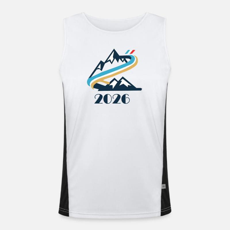 Bergpfad 2026 Emblem Funktionelles Kontrast-Tank Top für Männer 