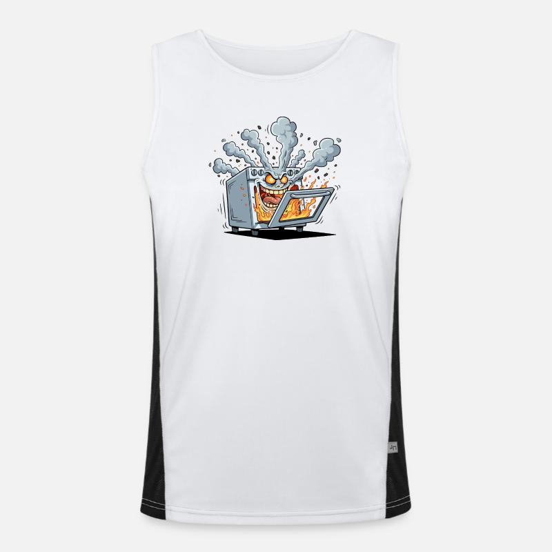 Fiery Kitchen Oven Monster Men's Functional Contrast Tank Top 