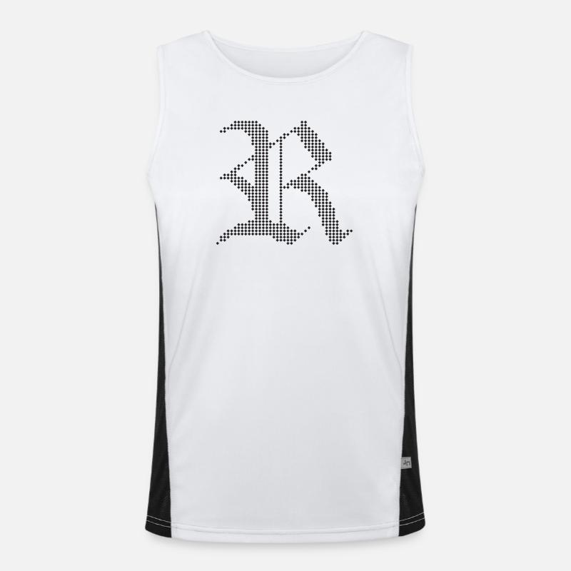 Conception typographique de lettres gothiques R Débardeur respirant contrasté Homme 