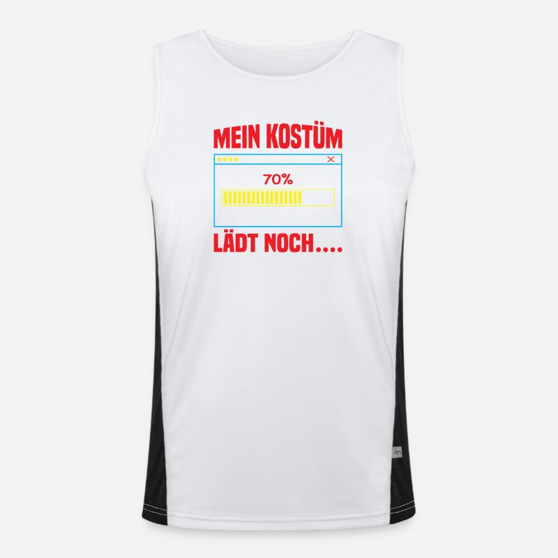My costume is still loading - Men's Functional Contrast Tank Top  - white/black