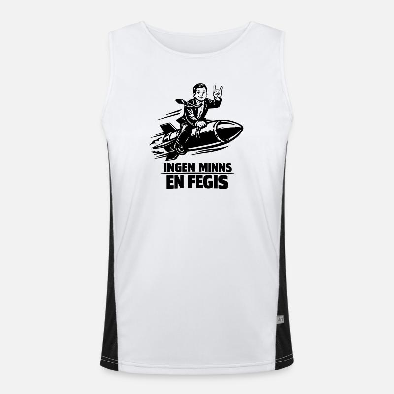 Cowardly rides rocket Men's Functional Contrast Tank Top 