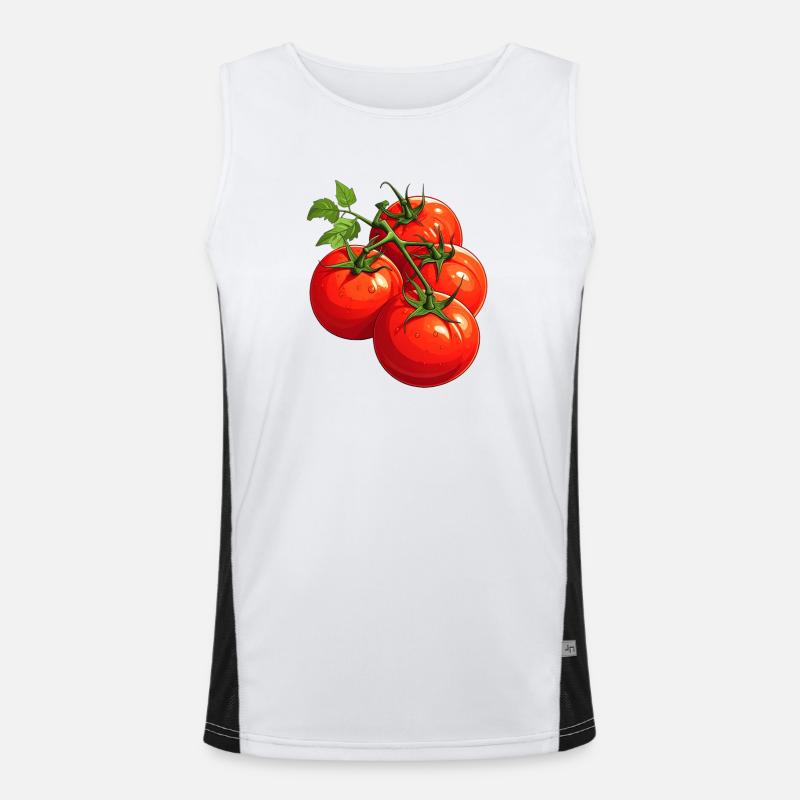 Tomaten Funktionelles Kontrast-Tank Top für Männer 