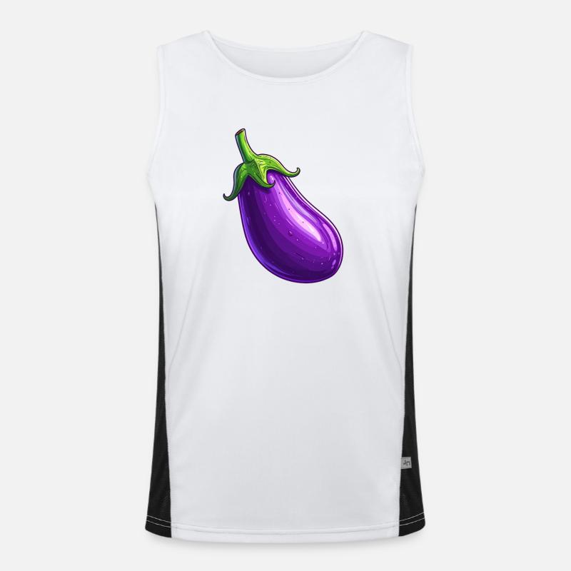 eggplant Men's Functional Contrast Tank Top 