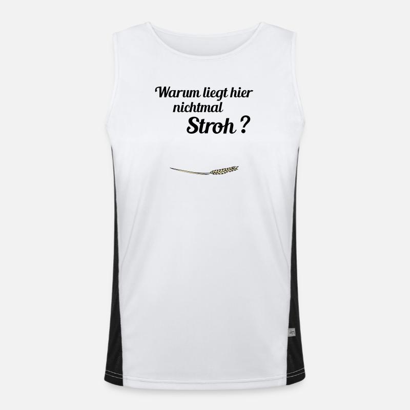 no straw Men's Functional Contrast Tank Top 