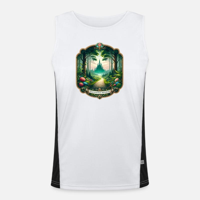 Enchanted path to the castle Men's Functional Contrast Tank Top 