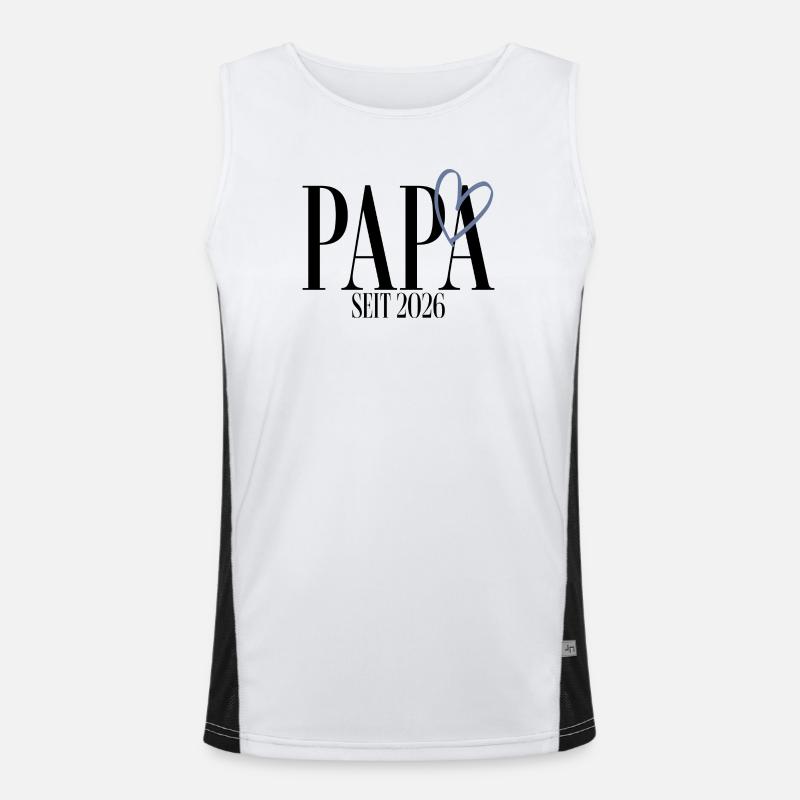Papa since 2026 Men's Functional Contrast Tank Top 
