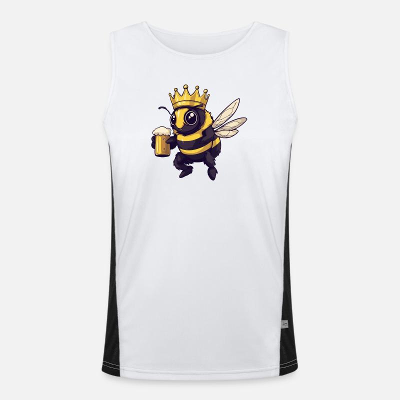Bee Beer King Men's Functional Contrast Tank Top 