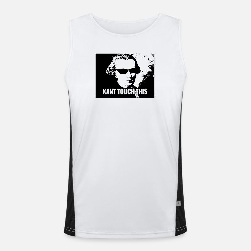Kant touch this - Men's Functional Contrast Tank Top  - white/black