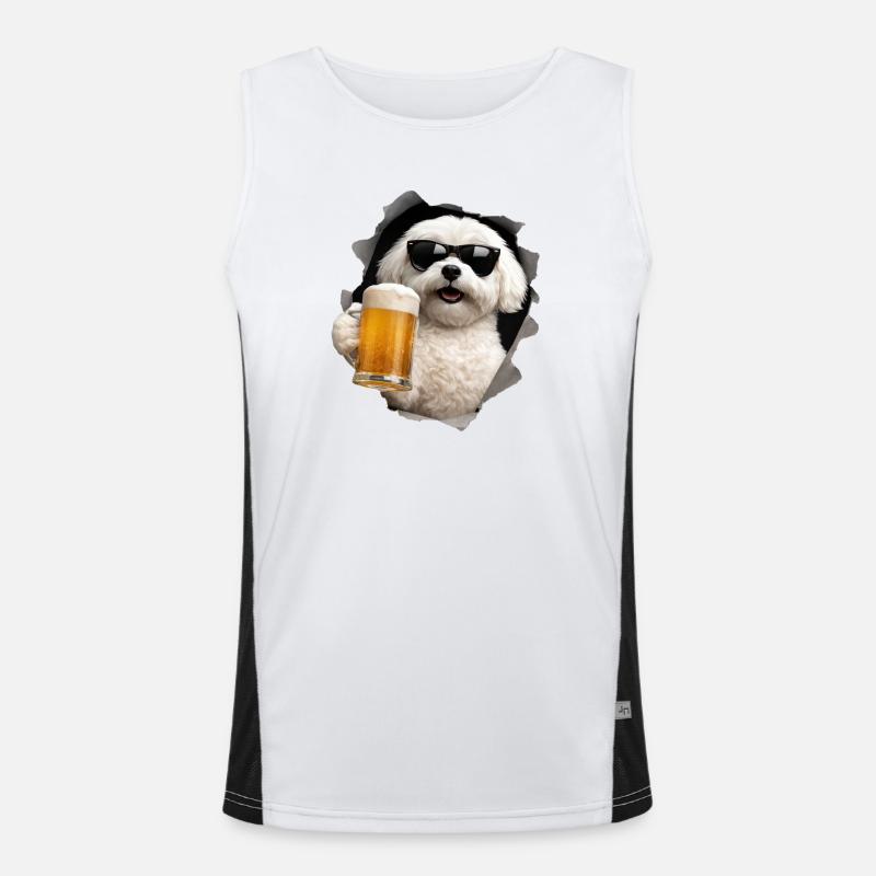 Maltesisches Bier Funktionelles Kontrast-Tank Top für Männer 