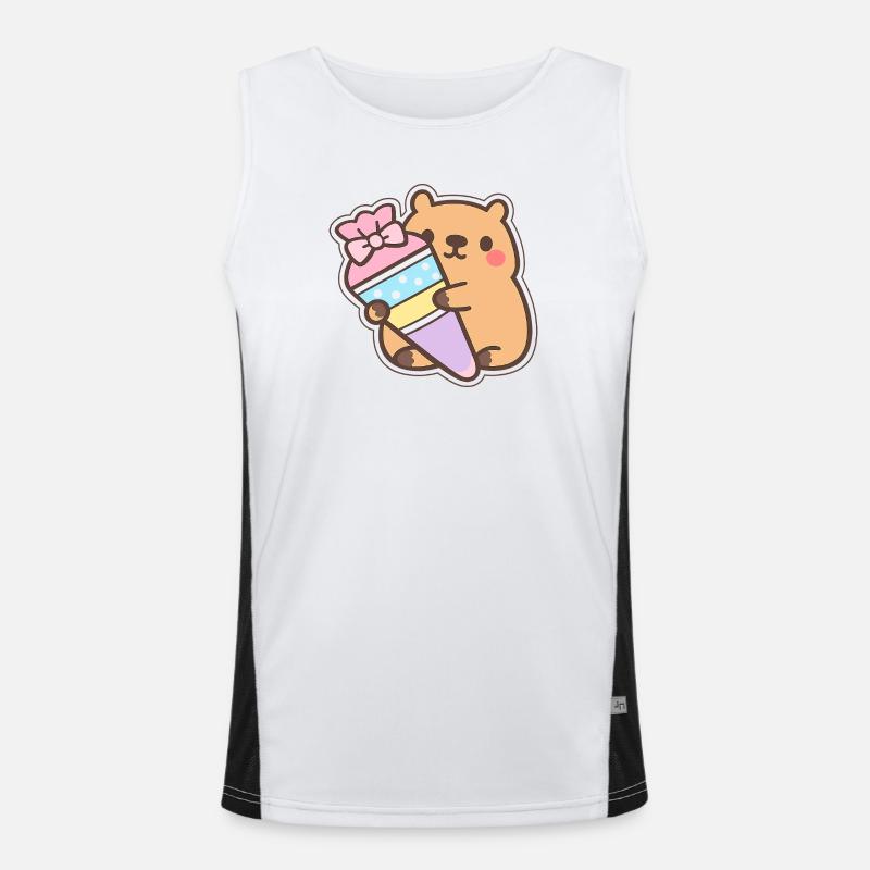 Capybara School Child – 1st Grade Men's Functional Contrast Tank Top 