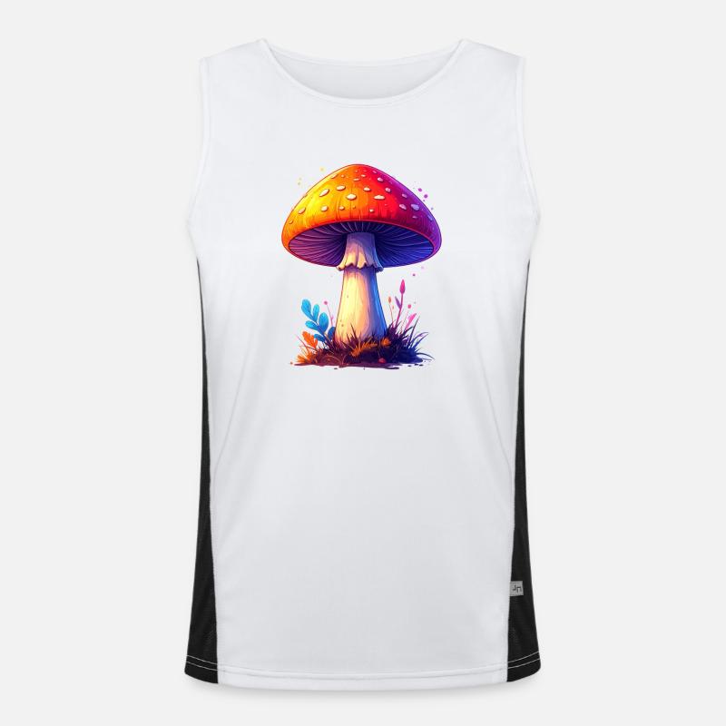 fly agaric - Men's Functional Contrast Tank Top  - white/black