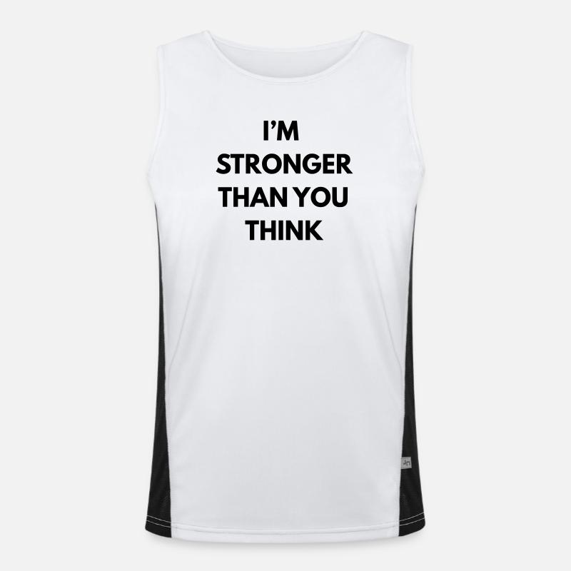 Ich bin stärker, als du denkst Funktionelles Kontrast-Tank Top für Männer 