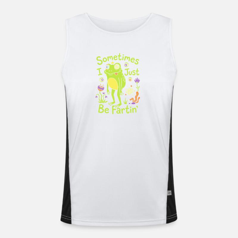 Royal Frog Humor Men's Functional Contrast Tank Top 