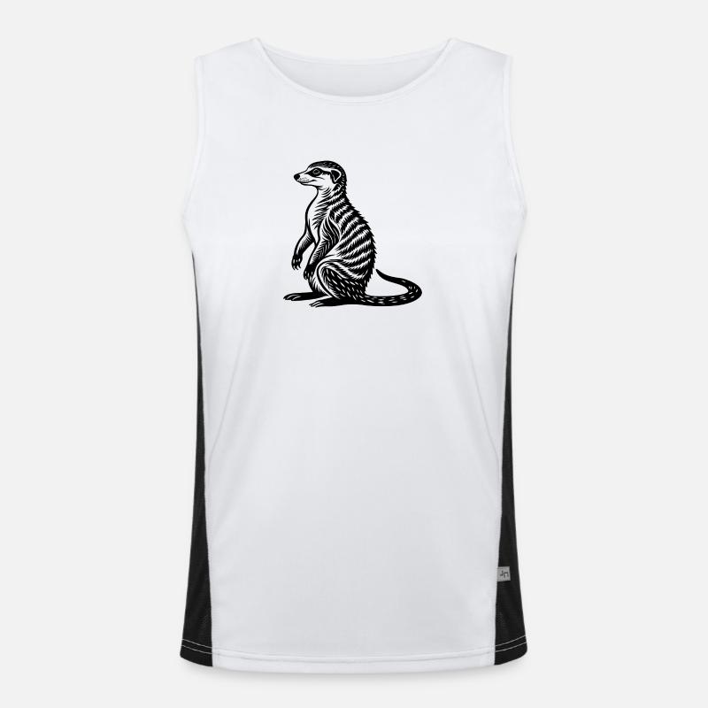 Erdmännchen Funktionelles Kontrast-Tank Top für Männer 