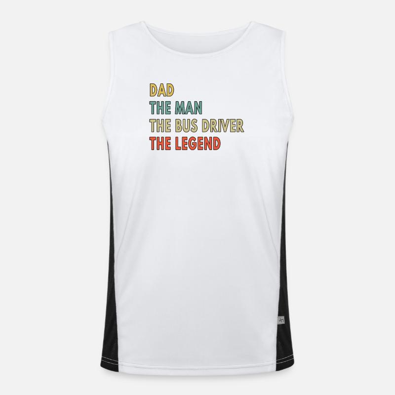 Dad Man Busfahrer-Legende Vatertagsgeschenk Funktionelles Kontrast-Tank Top für Männer 