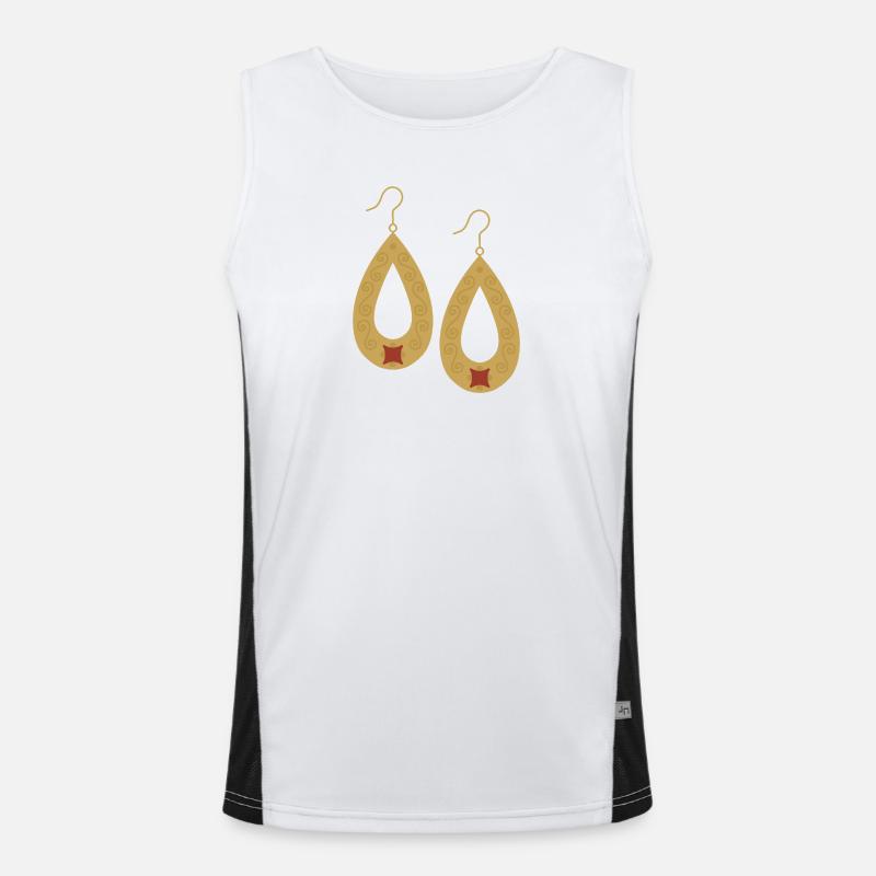 Boho-Tropfengold-Ohrringe Funktionelles Kontrast-Tank Top für Männer 