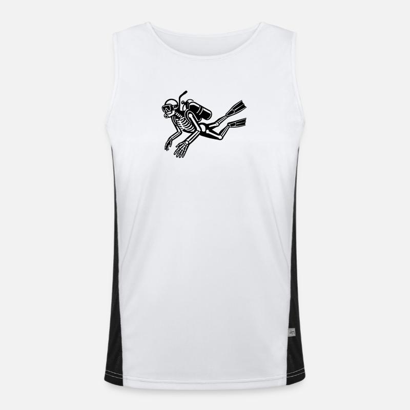 Skelett Funktionelles Kontrast-Tank Top für Männer 