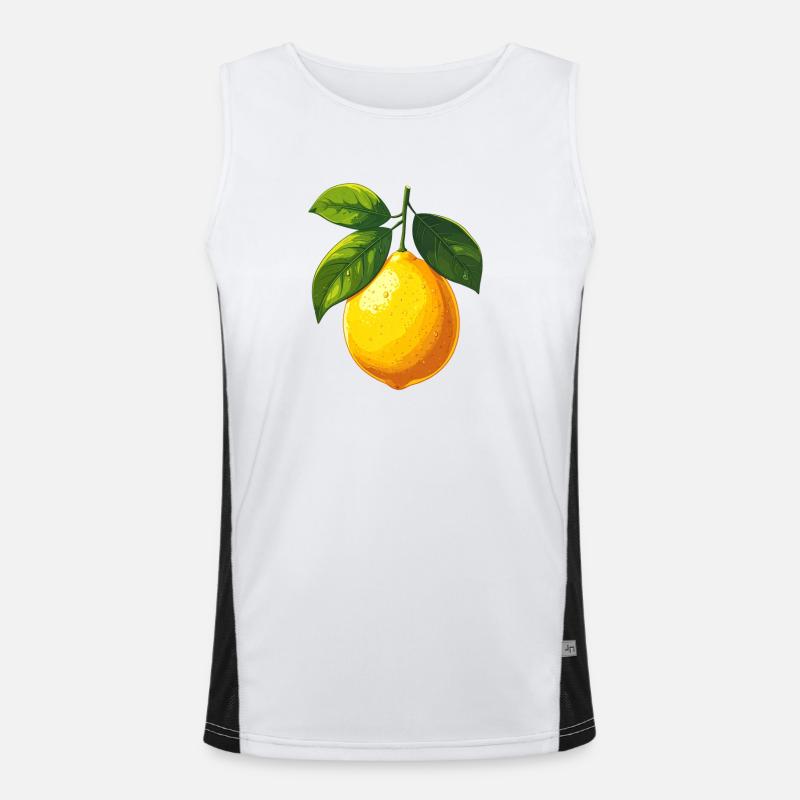 Zitrone Funktionelles Kontrast-Tank Top für Männer 