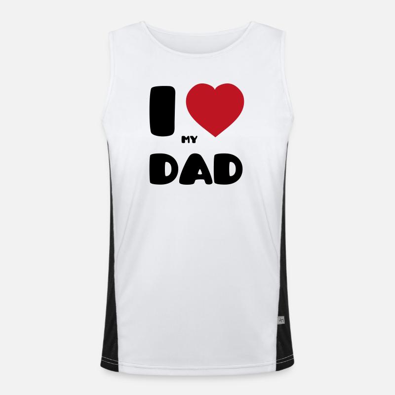 Ich liebe meinen Vater Funktionelles Kontrast-Tank Top für Männer 