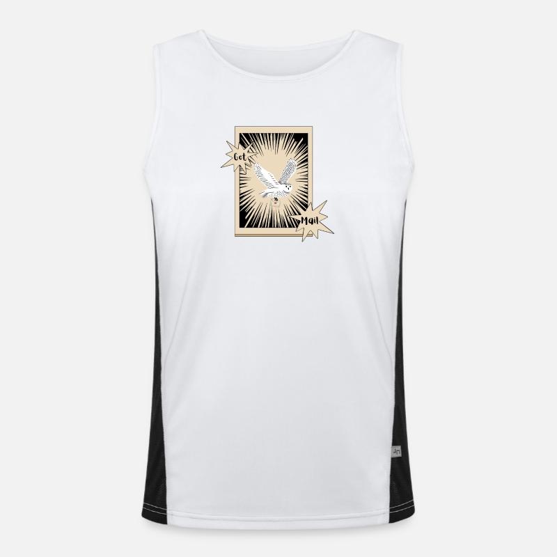 Got Mail Owl Briefeule Schneeeule Funktionelles Kontrast-Tank Top für Männer 