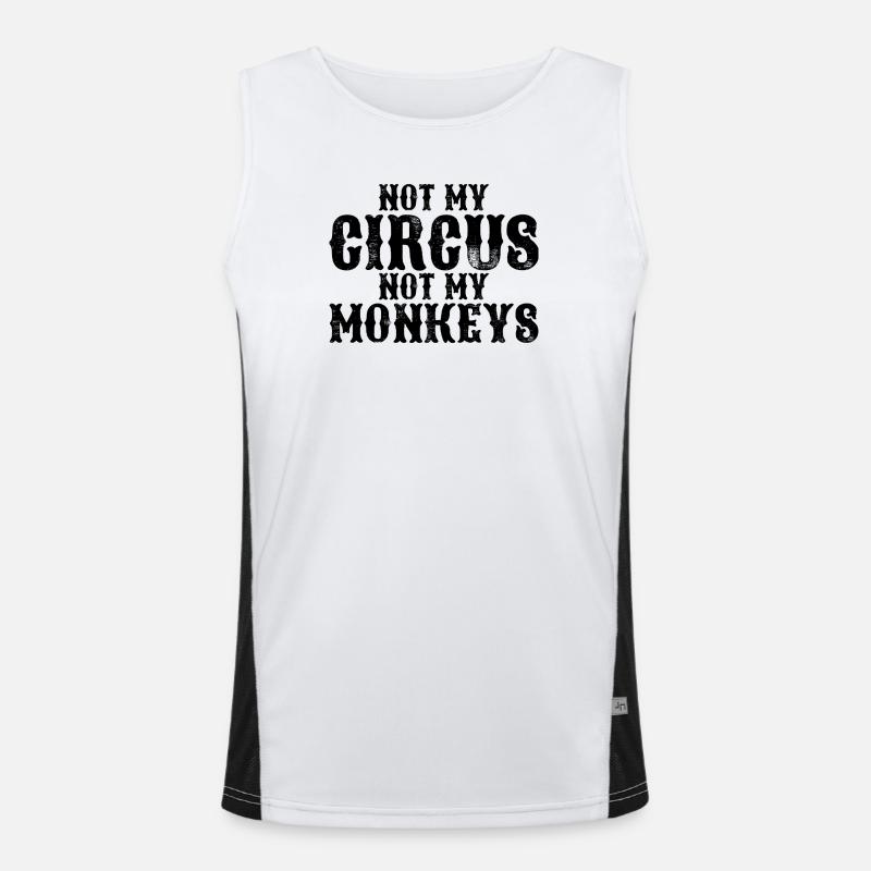 Pas mon cirque, pas mes singes Débardeur respirant contrasté Homme 